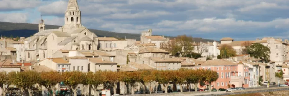 Vue panoramique de Bourg-Saint-Andéol sur les bords du Rhône en Ardèche