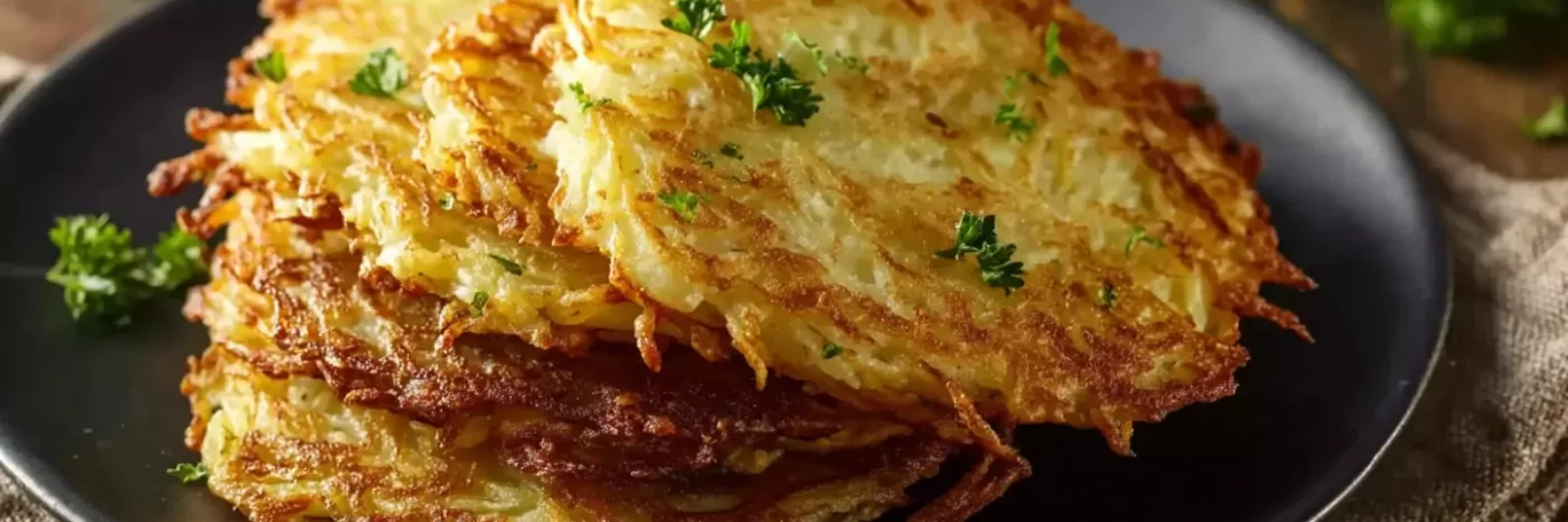 Crique ardéchoise dorée, galette de pommes de terre râpées servie dans une poêle
